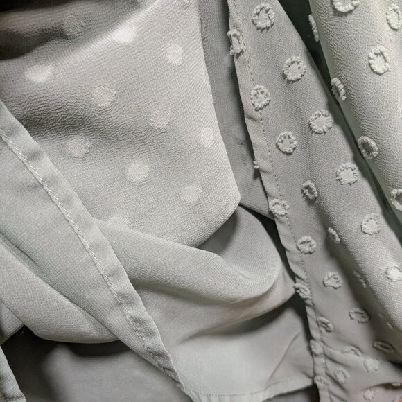 Chico's Sage Green Long Sleeve Blouse - Picture 7 of 9